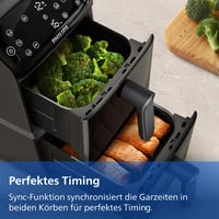 Philips Airfryer 4000 Series Stacked friteza na vrući zrak, 10 L, 2 košare, RapidAir, keramički premaz bez PFAS-a, zaslon osjetljiv na dodir, 13 funkcija 9