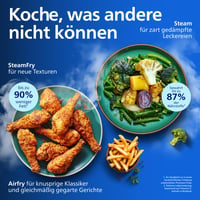 Friteuză cu aer cald și abur Philips 5000 Dual Basket, 9 L, Tehnologie RapidAir Plus, Negru 7