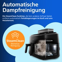 Friteuză cu aer cald și abur Philips 5000 Dual Basket, 9 L, Tehnologie RapidAir Plus, Negru 10