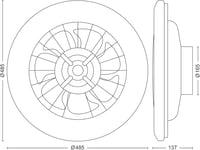 Philips Amigo LED mennyezeti lámpa ventilátor 60W távirányítóval 49cm - 49cm Durchmesser, White Light 4