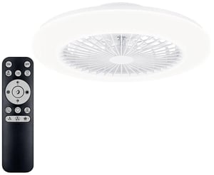 Stropni ventilator Philips Amigo s ugrađenim LED svjetlom, 20W+40W, 49 cm, okrugli, s daljinskim upravljačem, bijeli, rabljeno