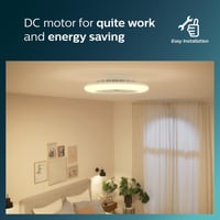 Philips Amigo stropni ventilator i LED stropna svjetiljka, 25W+60W, promjer 58 cm, okrugli, s daljinskim upravljačem, bijeli 5