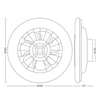 Stropný ventilátor Philips Amigo so zabudovaným LED svetlom, 20W+40W, 49 cm, okrúhly, s diaľkovým ovládaním, biely, používaný 4