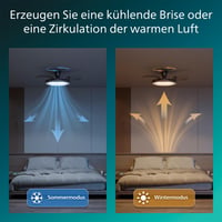 Philips Atlas Mennyezeti Ventilátor LED Fénnyel és Behúzható Lapátokkal, 3 Lapát, 106 cm, 4500 Lumen, 3000-6500 K, Dimmolható, Távirányítóva 5