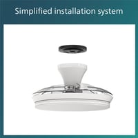 Stropný ventilátor Philips Atlas so zaťahovacími lopatkami a LED osvetlením, 3 lopatky, rozpätie 106 cm, 3 úrovne jasu, nastaviteľné biele svetlo, tichý, model 2024, zlatý 5