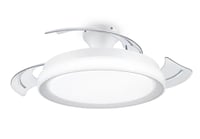 Stropný ventilátor Philips Atlas so zaťahovacími lopatkami a LED osvetlením, 3 lopatky, rozpätie 106 cm, 3 úrovne jasu, nastaviteľné biele svetlo, tichý chod, model 2024, biela farba 1