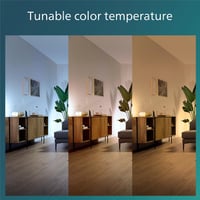 Stropný ventilátor Philips Atlas so zaťahovacími lopatkami a LED osvetlením, 3 lopatky, rozpätie 106 cm, 3 úrovne jasu, nastaviteľné biele svetlo, tichý, model 2024, zlatý 4