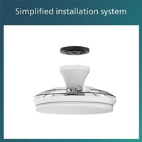 Stropný ventilátor Philips Atlas so zaťahovacími lopatkami a LED osvetlením, 3 lopatky, rozpätie 106 cm, 3 úrovne jasu, nastaviteľné biele svetlo, tichý chod, model 2024, biela farba 4