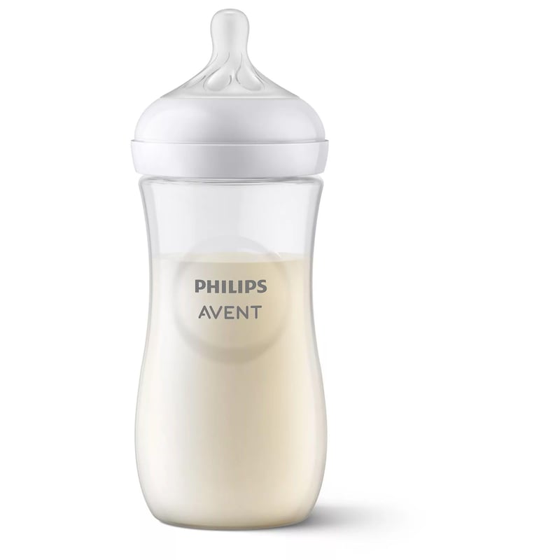 Dojčenská fľaša Philips Avent Natural Response SCY906/01 330 ml, bez BPA, od 6 mesiacov, priehľadná