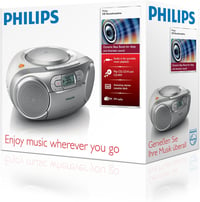 Philips AZ127/12 hordozható boombox CD/kazetta/FM rádió - szürke 4