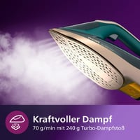 Philips Azur 8000 gőzölős vasaló 70g/min folyamatos gőz 3000W zöld 4