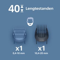 Philips Beard Trimmer 7000 BT7670/15 szakállvágó – önélező pengék, 40 hosszbeállítás, BeardSense 3