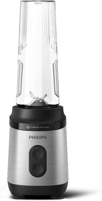 Philips Blend & Go 3000 350W Mini Turmixgép Ezüst - 0,6L Pohár, 4 Fokozatú Kés, 2 Sebesség 1