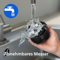 Philips Blend & Go 3000 350W Mini Turmixgép Ezüst - 0,6L Pohár, 4 Fokozatú Kés, 2 Sebesség 5