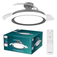 Stropný ventilátor Philips Bliss LED so sťahovateľnými lopatkami, 106 cm, čierny, 4500 lm, nastaviteľné svetlo (3000K-6500K), s diaľkovým ovládaním 1