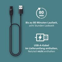 Aparat de tuns corporal pentru bărbați Philips Bodygroom seria 3000 BG3480/15, cu protecție triplă, bărbierit și tundere, 100% rezistent la apă, autonomie 80 de minute 7