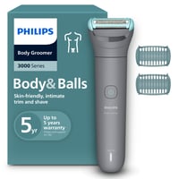 Aparat de tuns corporal pentru bărbați Philips Bodygroom seria 3000 BG3480/15, cu protecție triplă, bărbierit și tundere, 100% rezistent la apă, autonomie 80 de minute 1
