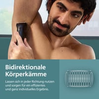 Aparat de tuns corporal pentru bărbați Philips Bodygroom Series 5000 BG5485/30, cu protecție triplă pentru zonele intime, 100% rezistent la apă, 100 minute autonomie 4