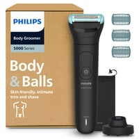 Aparat de tuns corporal pentru bărbați Philips Bodygroom Series 5000 BG5485/30, cu protecție triplă pentru zonele intime, 100% rezistent la apă, 100 minute autonomie 1