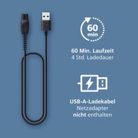Aparat de tuns barba Philips Seria 3000 BT3619/15 - Lame auto-ascuțite, 20 setări de lungime, pieptene Lift & Trim, 100% rezistent la apă, încărcare USB 7