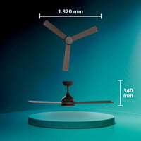 Stropný ventilátor Philips Civx LED s diaľkovým ovládaním, 132 cm, 2500 lm, 3000K/4500K/6500K, stmievateľný, čierna/tmavé drevo 8
