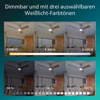 Stropný ventilátor Philips Civx LED s diaľkovým ovládaním, 3 lopatky, 132 cm, 2500 lm, 3 farby bieleho svetla (3000K/4500K/6500K), biela/svetlé drevo 7