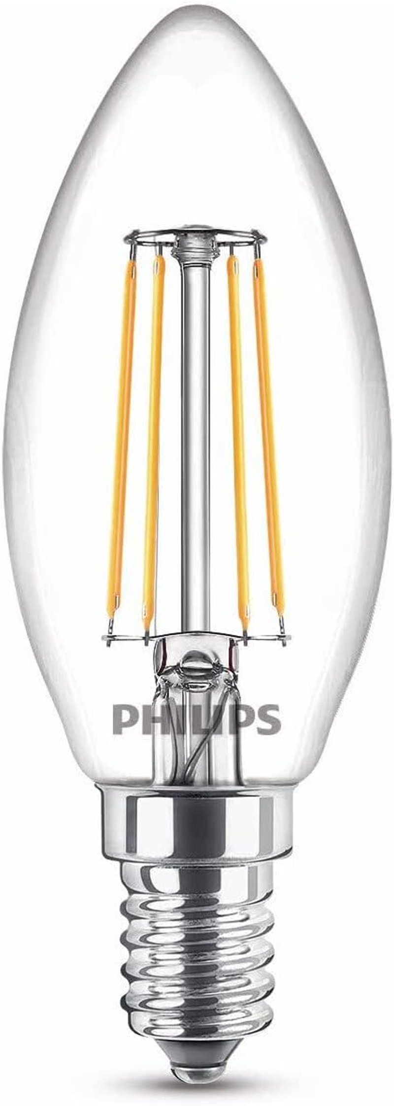 Philips Classic LED gyertya E14 40W meleg fehér 2700K 470 lumen 2db - 2 pieces (Pack of 1), 40w, Non-dimmable