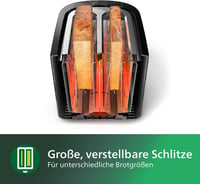 Philips Daily Collection HD2581/90 kenyérpirító 2 szeletes 830W fekete 7