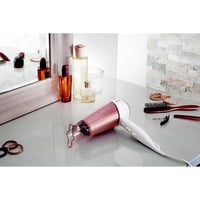 Uscător de păr Philips DryCare Prestige HP8280/00 - 2300W, motor DC, senzor MoistureProtect, alb/auriu roz, 2 accesorii 4