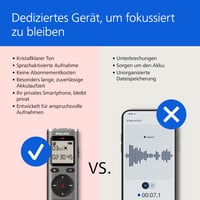 Diktafón Philips DVT1170 VoiceTracer, 8 GB, slot na MicroSD, 360-stupňový mikrofón, hlasový záznamník 9