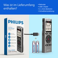 Diktafón Philips DVT1170 VoiceTracer, 8 GB, slot na MicroSD, 360-stupňový mikrofón, hlasový záznamník 10