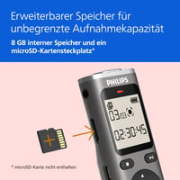 Diktafón Philips DVT1170 VoiceTracer, 8 GB, slot na MicroSD, 360-stupňový mikrofón, hlasový záznamník 7