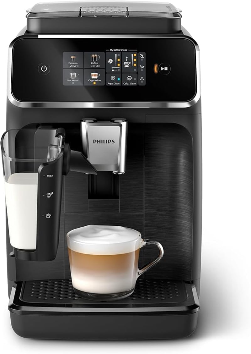 Philips EP2330/10 2300 Series Teljesen Automata Kávégép - LatteGo, SilentBrew, AquaClean, Kerámia Őrlő, Színes Érintőkijelző, 1,8 L, Matt Fe