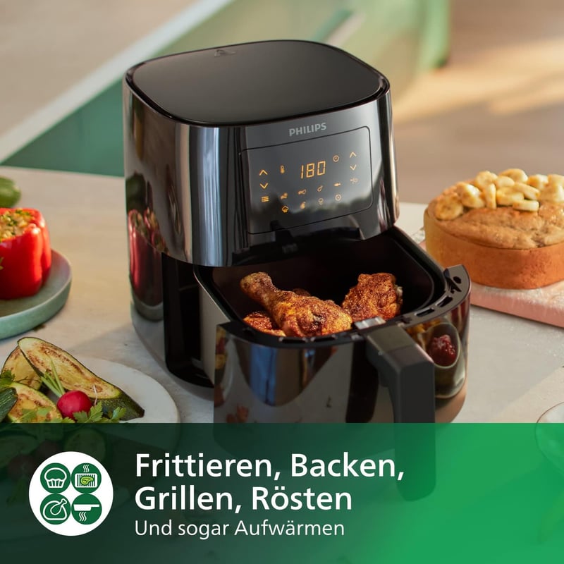 Philips Essential 4.1L Olajmentes Fritőz 1400W Digitális Kijelzővel