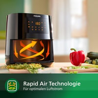 Philips Essential 4.1L Olajmentes Fritőz 1400W Digitális Kijelzővel 8