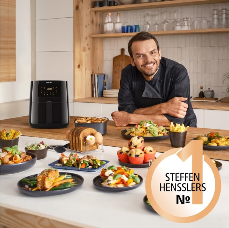 Philips Essential 4.1L Olajmentes Fritőz 1400W Digitális Kijelzővel