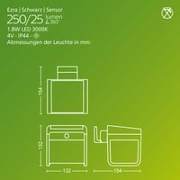 PHILIPS Ezra Ultra energeticky úsporné vonkajšie solárne nástenné svietidlo so snímačom pohybu, 3000K teplé biele svetlo, 250/25 lm, čierne 3