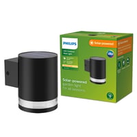 Philips Fyce vanjska solarna zidna svjetiljka, 1,5 W, senzor dnevne svjetlosti, 2700 K, IP44 vodootporna, crna 1