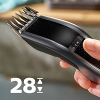 Mașină de tuns Philips HC5630/15 Seria 5000 cu 28 setări de lungime, 3 piepteni și mod Turbo 6