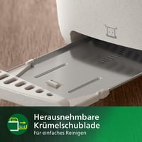 Philips HD2640/10 Conscious Collection kenyérpirító, 8 barnítási fokozat - krémfehér 5