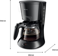 Philips HD7461/20 Daily Aroma Swirl kávéfőző üvegkancsóval fehér-fekete 7