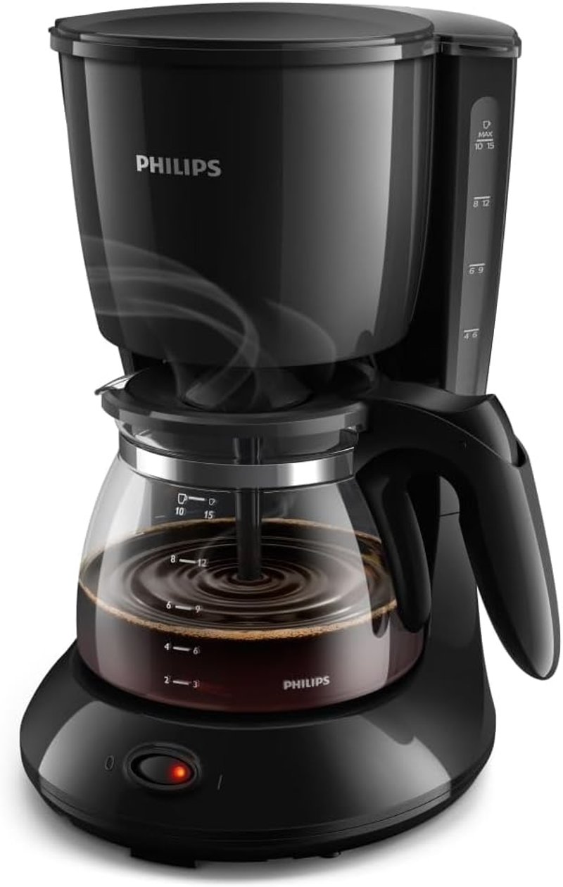 Philips HD7461/20 Daily Aroma Swirl kávéfőző üvegkancsóval fehér-fekete