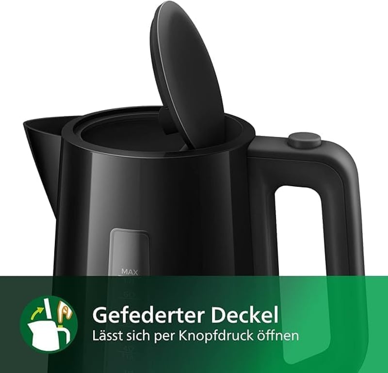 Philips HD9318/20 Vízforraló 1,7L Forgatható Talp Fekete Kijelzővel