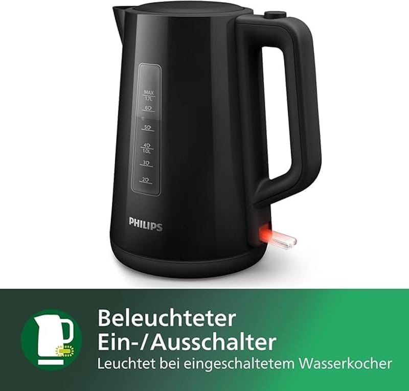 Philips HD9318/20 Vízforraló 1,7L Forgatható Talp Fekete Kijelzővel