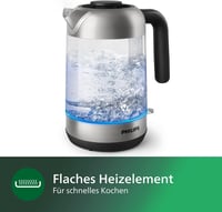 Philips HD9339/80 üveg vízforraló 1,7 liter LED világítás szárazfutás védelem 4