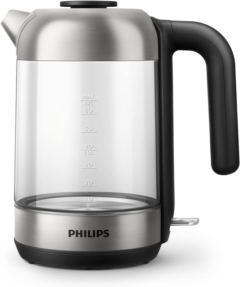 Philips HD9339/80 üveg vízforraló 1,7 liter LED világítás szárazfutás védelem