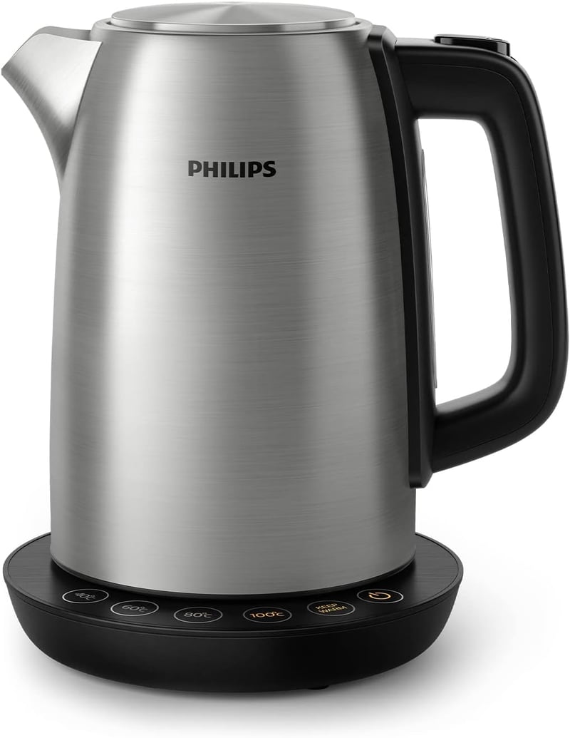Philips HD9359/90 rozsdamentes vízforraló 1,7L, 2200W, meleg tartás funkcióval