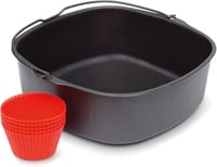 Philips HD9925/01 Airfryer sütőkészlet - sütőtálca és muffin formák, fém, fekete/piros 1