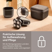 Aparat de ras pentru cap Philips Pro Series 9000 HS9980/15 pentru bărbați și femei, cap de bărbierit flexibil la 360 de grade, lame ComfortCut 9