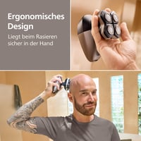 Aparat de ras pentru cap Philips Pro Series 9000 HS9980/15 pentru bărbați și femei, cap de bărbierit flexibil la 360 de grade, lame ComfortCut 5